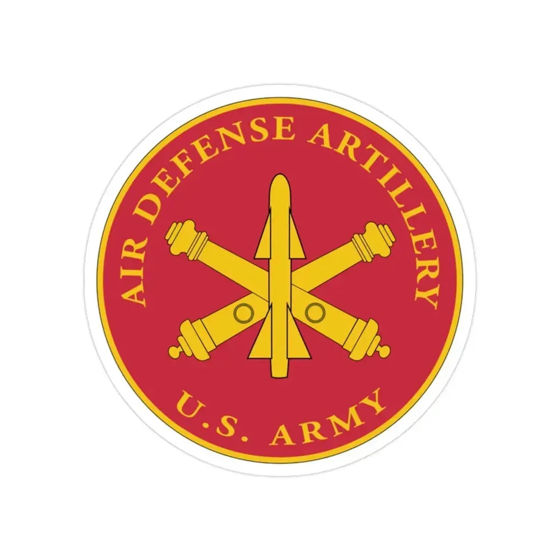 Air Defense Artillery Branch (U.S. Army) Transparent STICKER Die-Cut Vinyl Decal 2 Inch - The Sticker Space