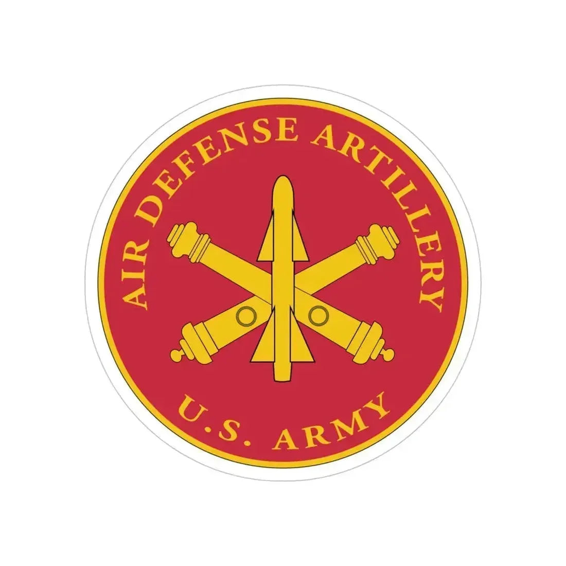 Air Defense Artillery Branch (U.S. Army) Transparent STICKER Die-Cut Vinyl Decal 4 Inch - The Sticker Space