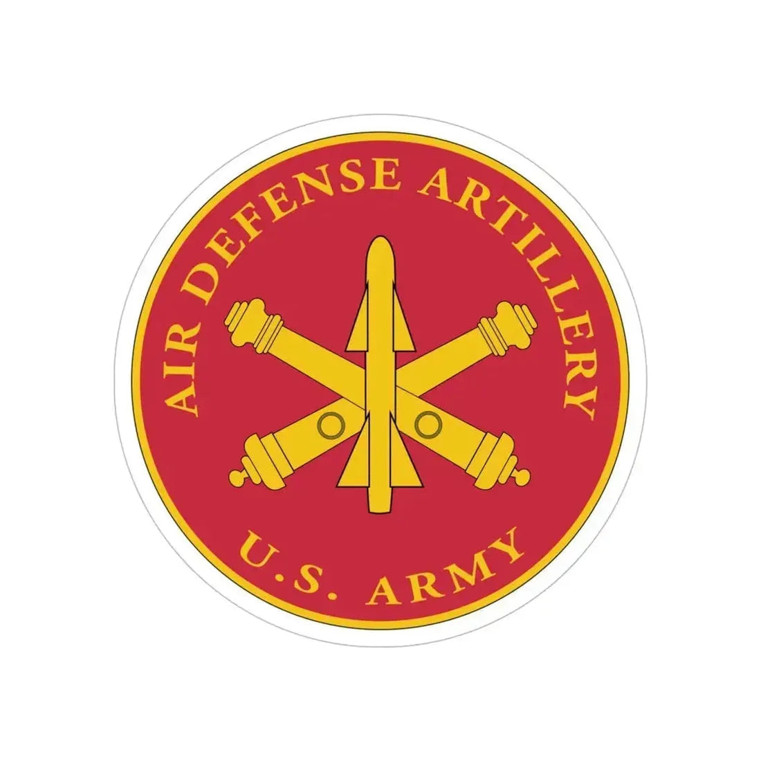 Air Defense Artillery Branch (U.S. Army) Transparent STICKER Die-Cut Vinyl Decal 5 Inch - The Sticker Space