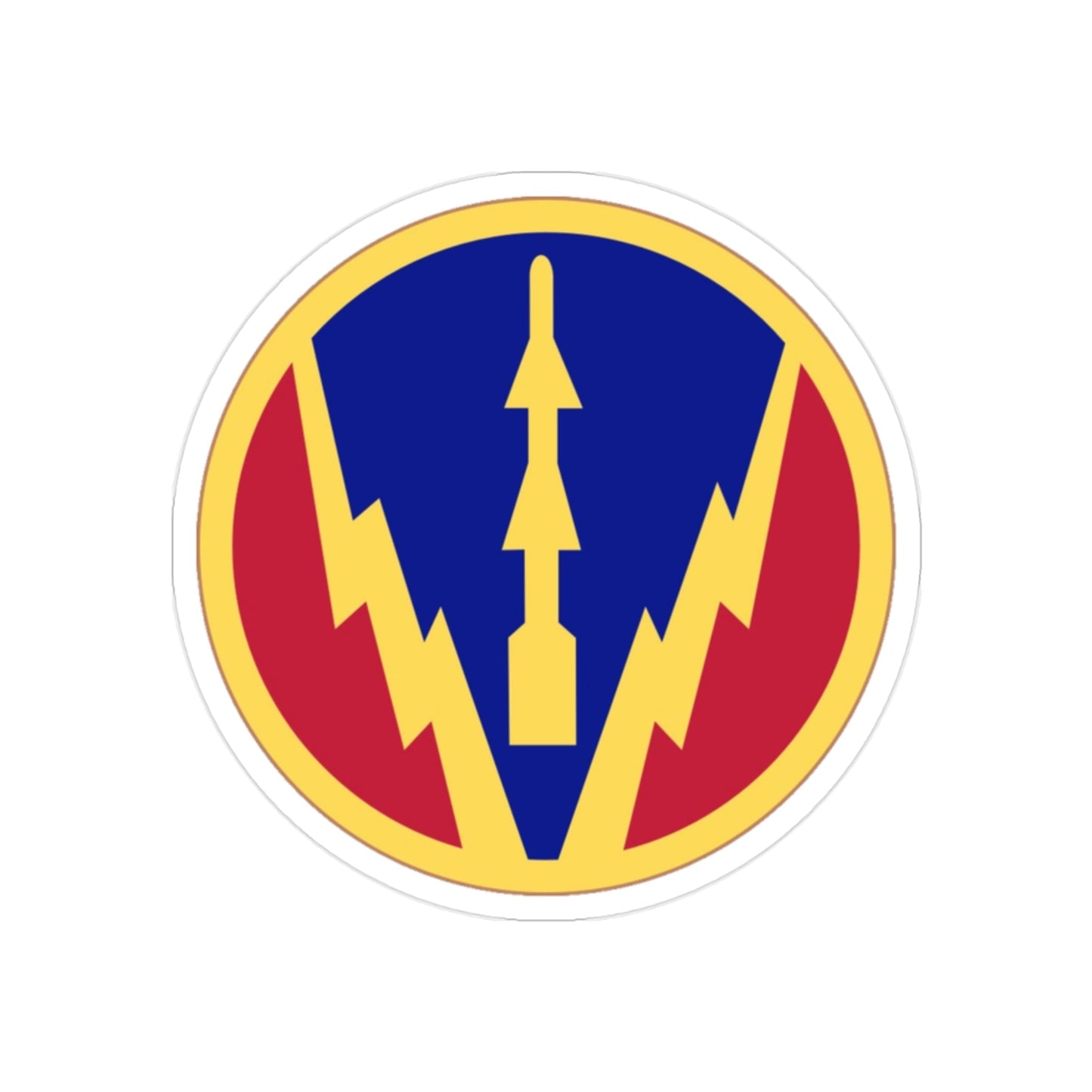 Air Defense Artillery Center and School (U.S. Army) REVERSE PRINT Transparent STICKER-2" × 2"-The Sticker Space