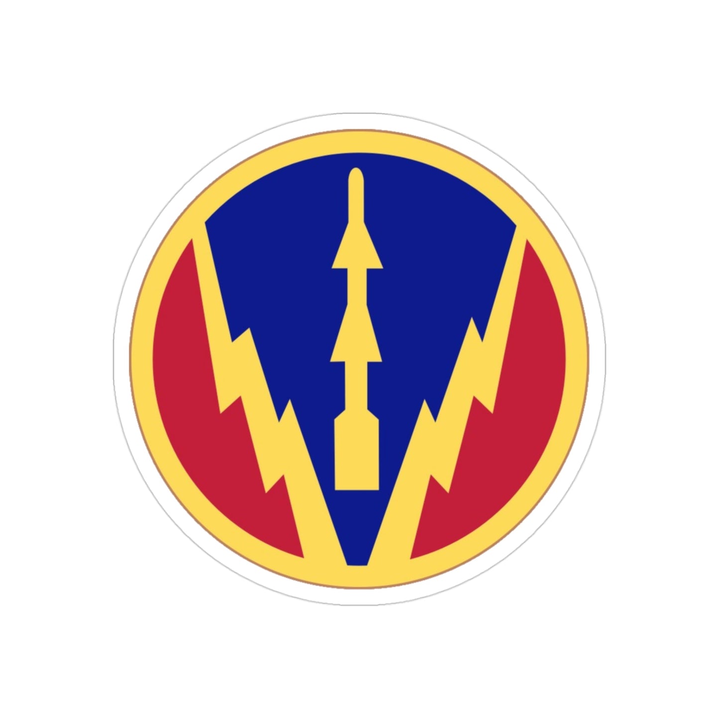 Air Defense Artillery Center and School (U.S. Army) REVERSE PRINT Transparent STICKER-3" × 3"-The Sticker Space