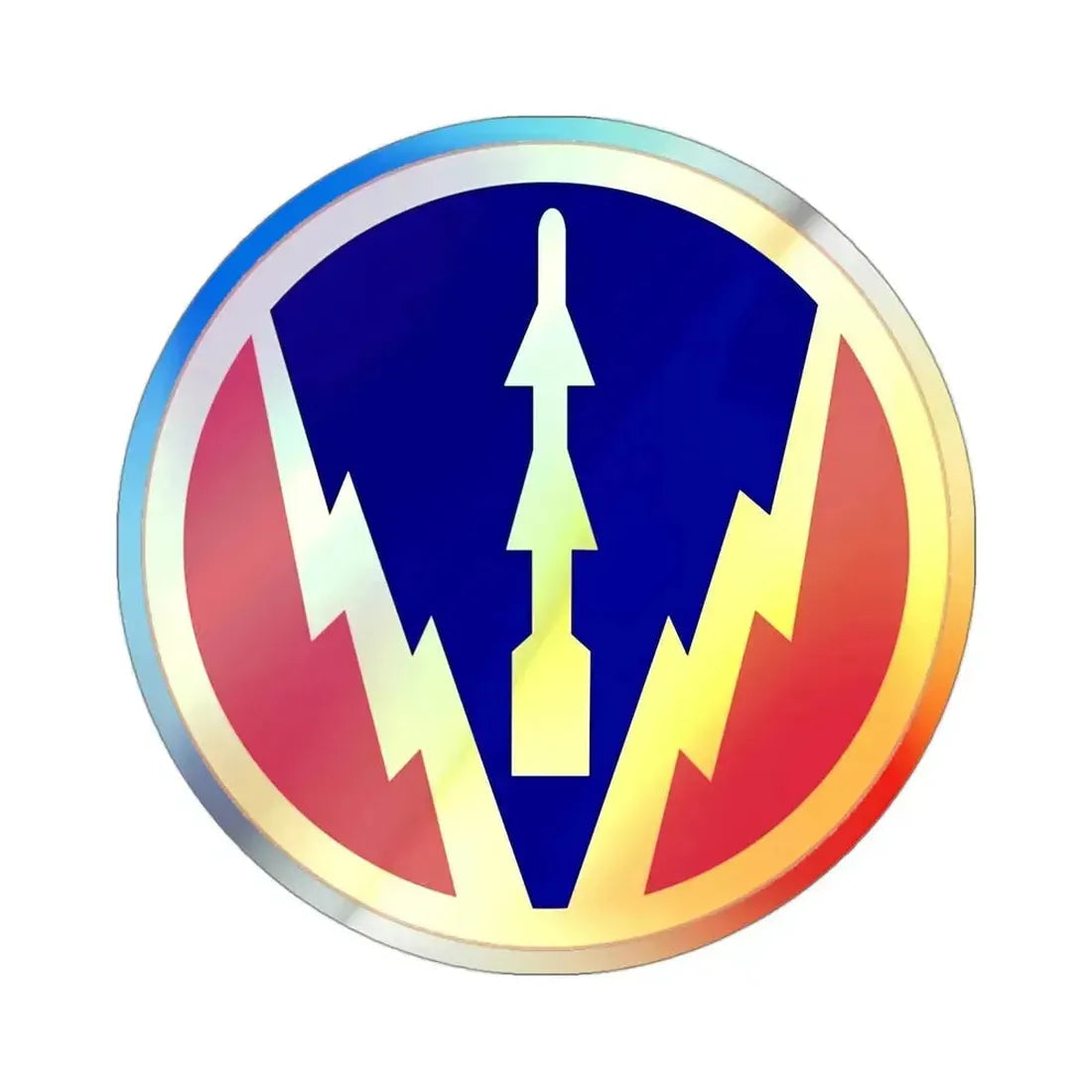 Air Defense Artillery Center and School (U.S. Army) Holographic STICKER Die-Cut Vinyl Decal 3 Inch Holographic - The Sticker Space