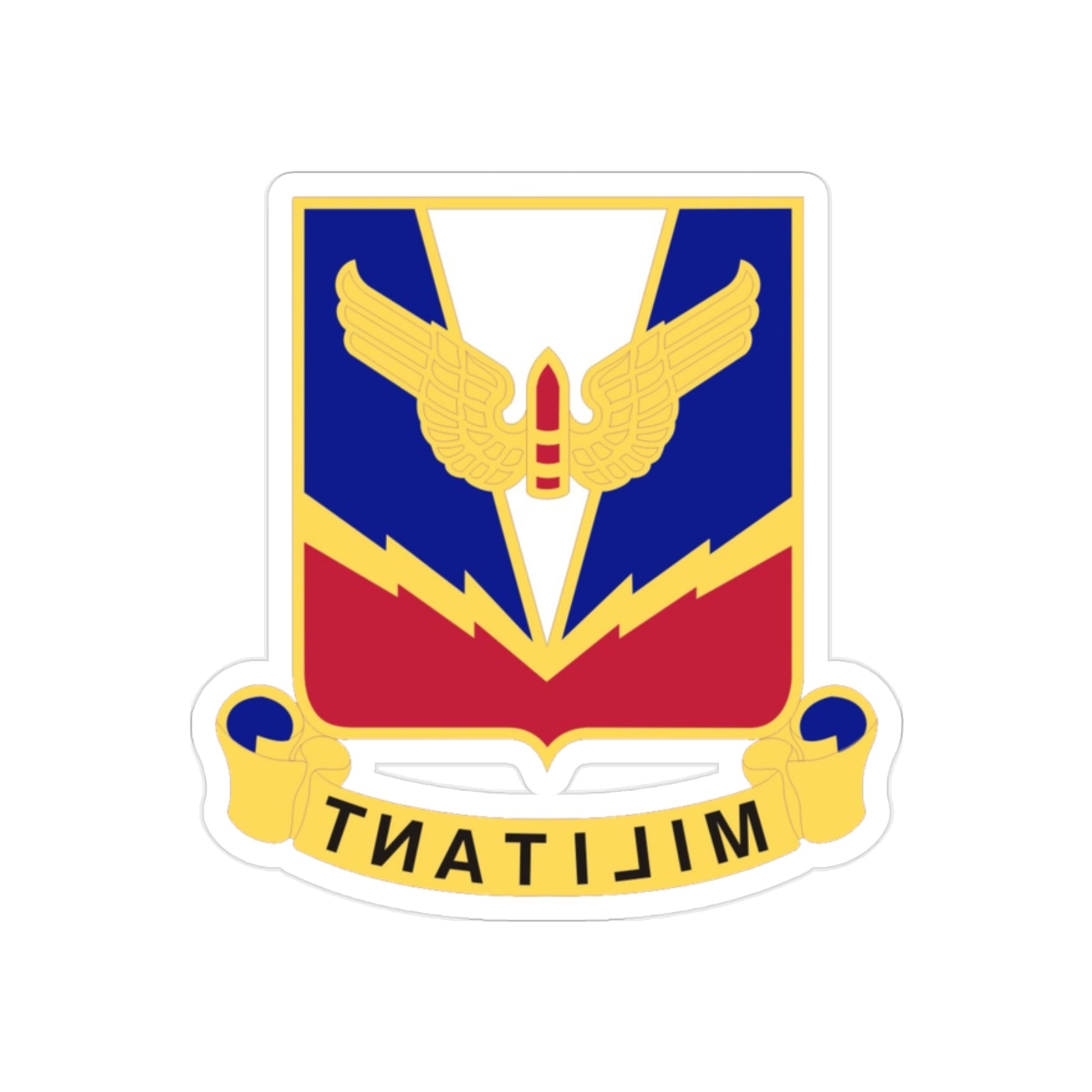 Air Defense Artillery Center and School v2 (U.S. Army) REVERSE PRINT Transparent STICKER-2" × 2"-The Sticker Space