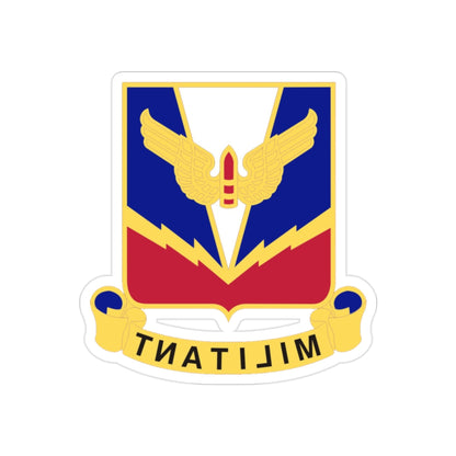 Air Defense Artillery Center and School v2 (U.S. Army) REVERSE PRINT Transparent STICKER-2" × 2"-The Sticker Space