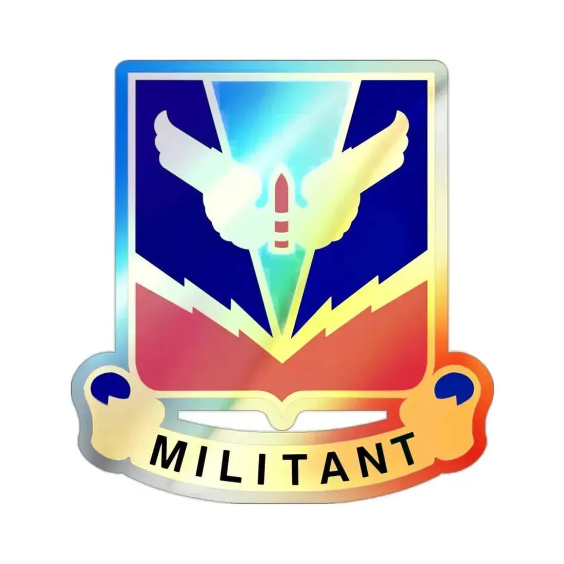 Air Defense Artillery Center and School v2 (U.S. Army) Holographic STICKER Die-Cut Vinyl Decal 2 Inch Holographic - The Sticker Space