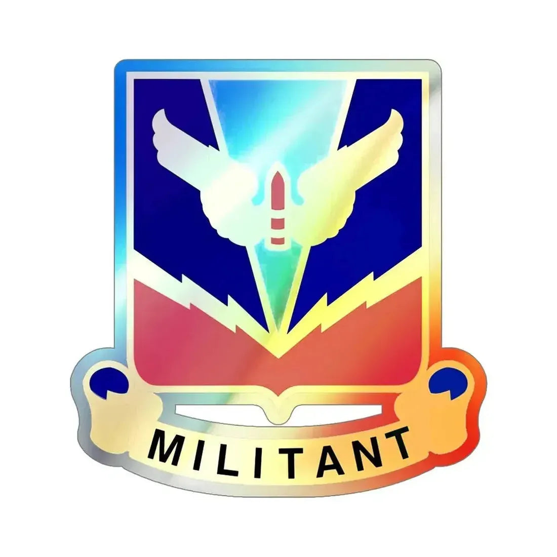 Air Defense Artillery Center and School v2 (U.S. Army) Holographic STICKER Die-Cut Vinyl Decal 6 Inch Holographic - The Sticker Space