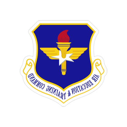 Air Education and Training Command (U.S. Air Force) REVERSE PRINT Transparent STICKER-2" × 2"-The Sticker Space