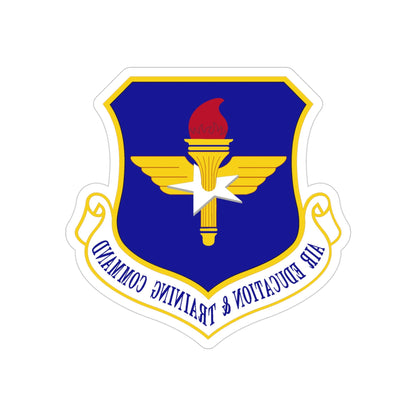 Air Education and Training Command (U.S. Air Force) REVERSE PRINT Transparent STICKER-4" × 4"-The Sticker Space