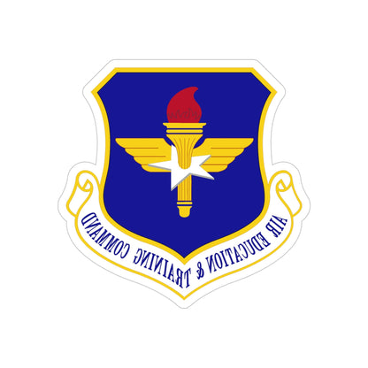 Air Education and Training Command (U.S. Air Force) REVERSE PRINT Transparent STICKER-5" × 5"-The Sticker Space