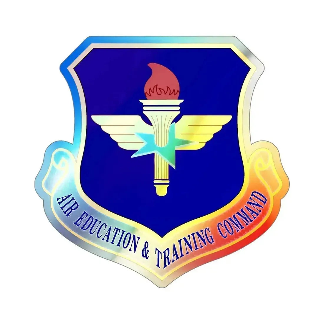 Air Education and Training Command (U.S. Air Force) Holographic STICKER Die-Cut Vinyl Decal 5 Inch Holographic - The Sticker Space