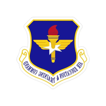 Air Education and Training Command (U.S. Air Force) REVERSE PRINT Transparent Die-Cut STICKER 2 Inch Die-Cut Transparent - The Sticker Space