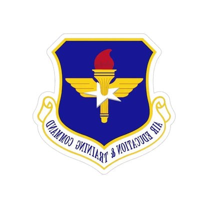 Air Education and Training Command (U.S. Air Force) REVERSE PRINT Transparent Die-Cut STICKER 4 Inch Die-Cut Transparent - The Sticker Space