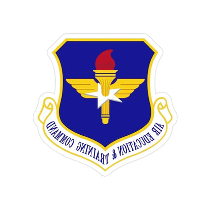 Air Education and Training Command (U.S. Air Force) REVERSE PRINT Transparent Die-Cut STICKER - The Sticker Space