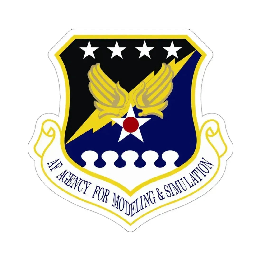 Air Force Agency for Modeling and Simulation (U.S. Air Force) STICKER Vinyl Die-Cut Decal 3 Inch - The Sticker Space