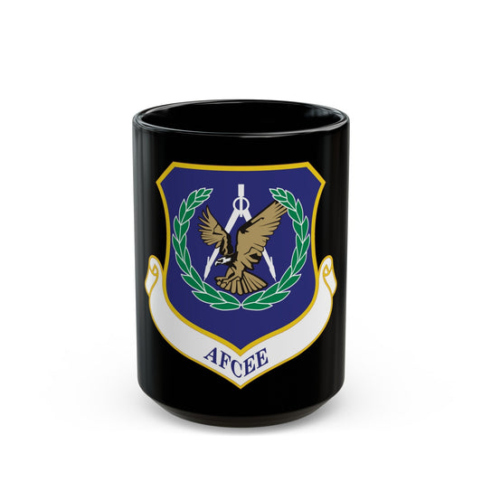 Air Force Center for Engineering and the Environment (U.S. Air Force) Black Coffee Mug-15oz-The Sticker Space