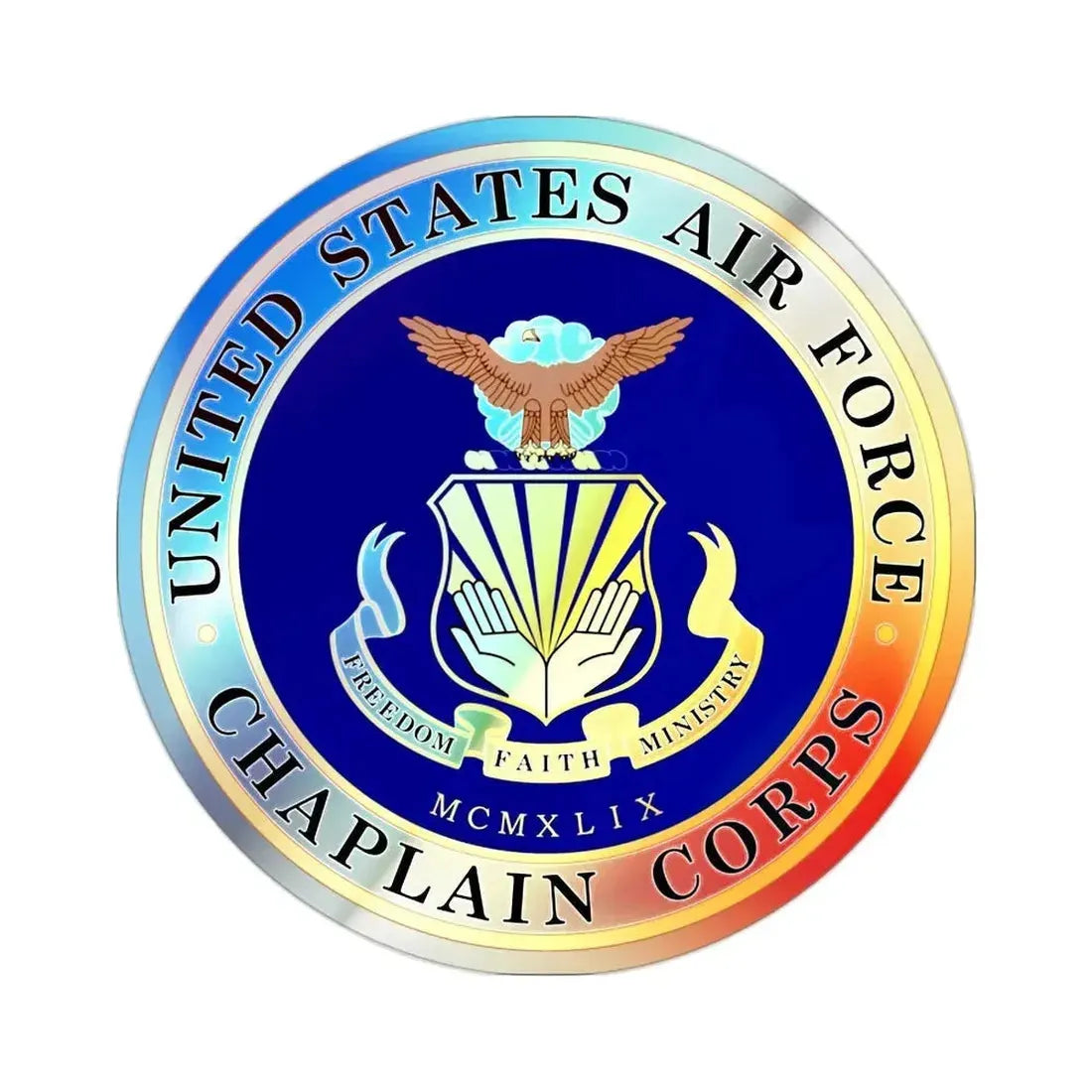 Air Force Chaplain Corps (U.S. Air Force) Holographic STICKER Die-Cut Vinyl Decal - The Sticker Space
