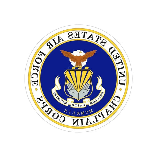 Air Force Chaplain Corps (U.S. Air Force) REVERSE PRINT Transparent Die-Cut STICKER 6 Inch Die-Cut Transparent - The Sticker Space