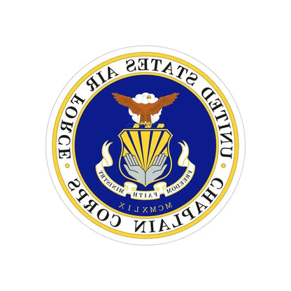 Air Force Chaplain Corps (U.S. Air Force) REVERSE PRINT Transparent Die-Cut STICKER - The Sticker Space