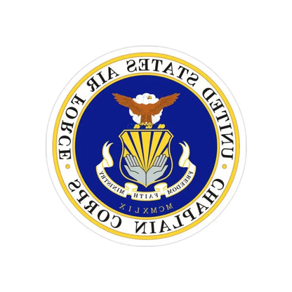 Air Force Chaplain Corps (U.S. Air Force) REVERSE PRINT Transparent Die-Cut STICKER - The Sticker Space