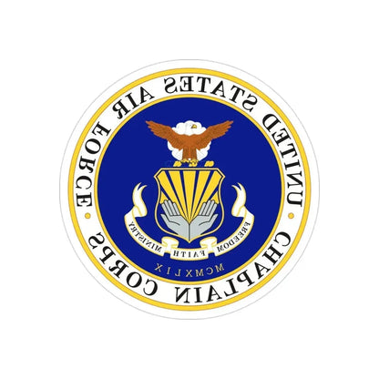 Air Force Chaplain Corps (U.S. Air Force) REVERSE PRINT Transparent Die-Cut STICKER - The Sticker Space