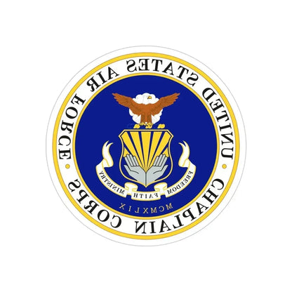 Air Force Chaplain Corps (U.S. Air Force) REVERSE PRINT Transparent Die-Cut STICKER - The Sticker Space