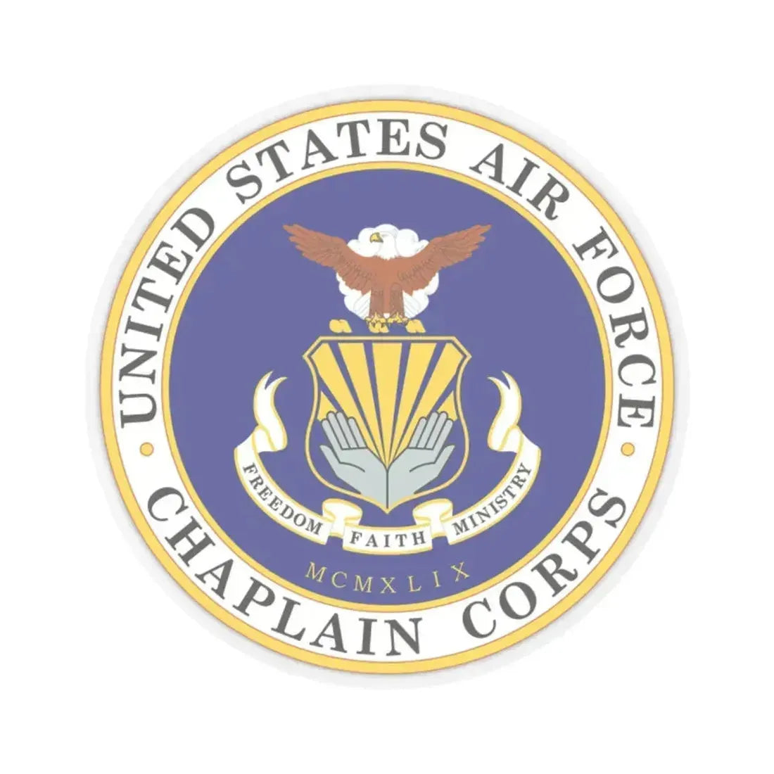 Air Force Chaplain Corps (U.S. Air Force) STICKER Vinyl Kiss-Cut Decal 2 Inch Transparent - The Sticker Space
