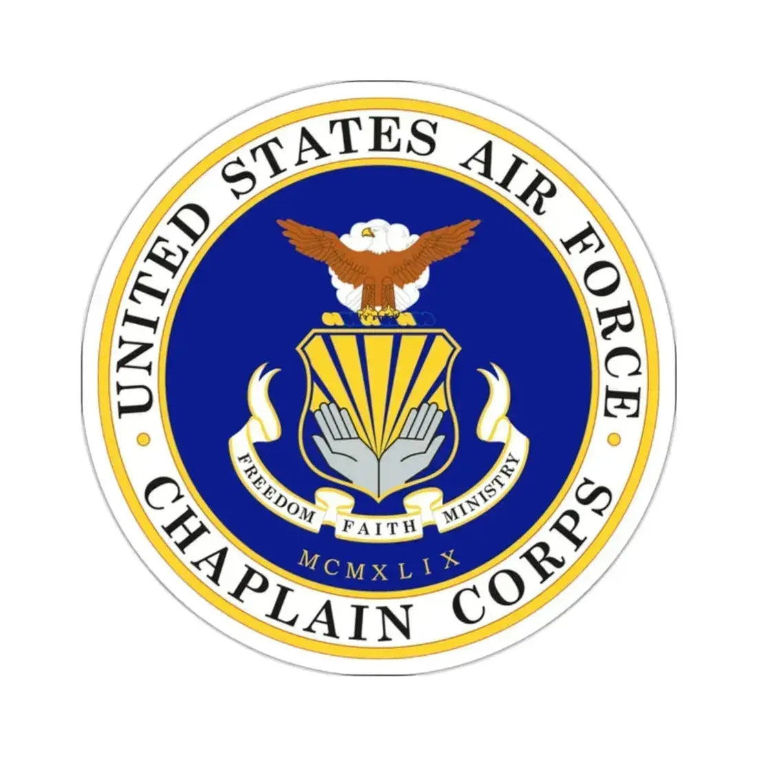 Air Force Chaplain Corps (U.S. Air Force) STICKER Vinyl Kiss-Cut Decal 2 Inch White - The Sticker Space