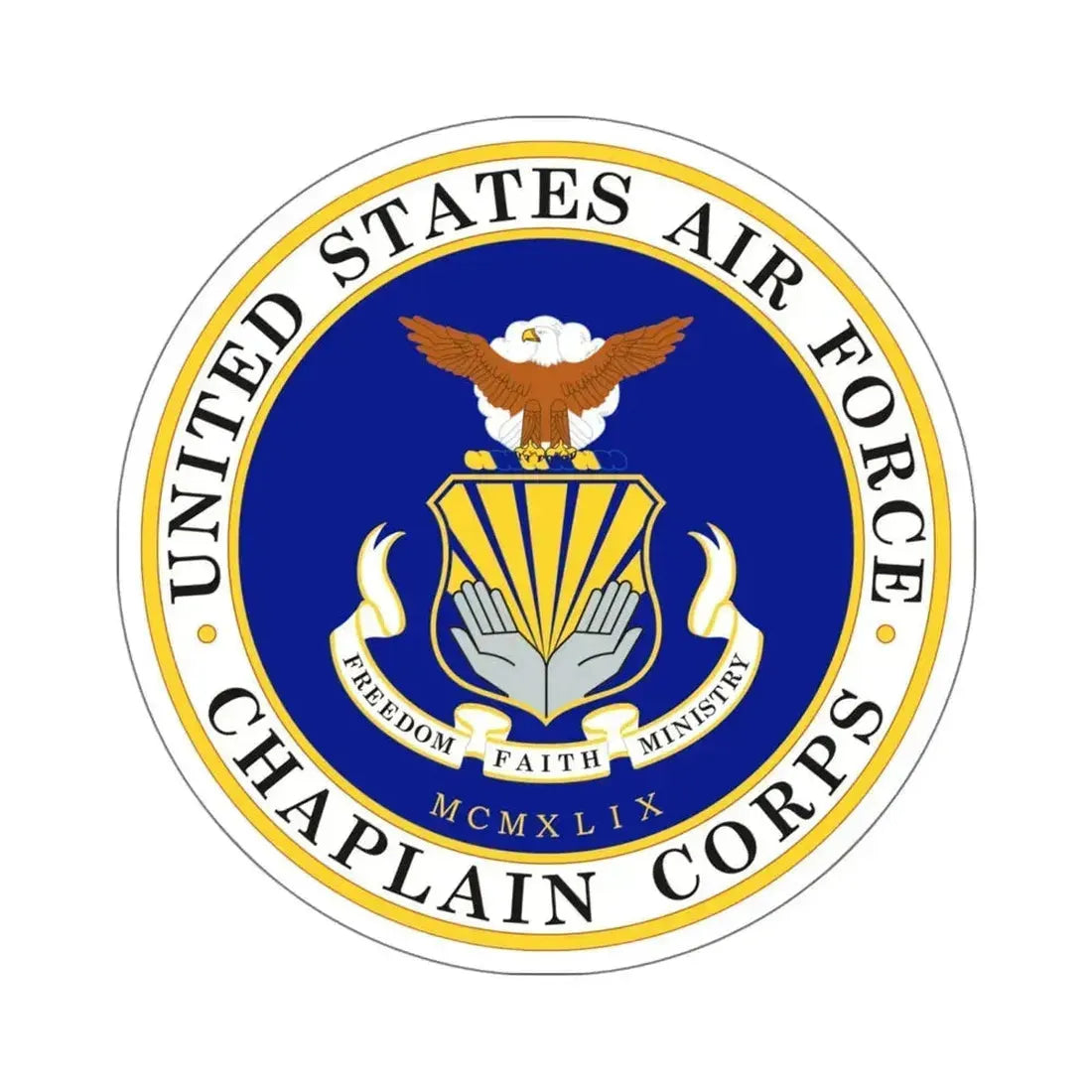 Air Force Chaplain Corps (U.S. Air Force) STICKER Vinyl Kiss-Cut Decal 6 Inch White - The Sticker Space