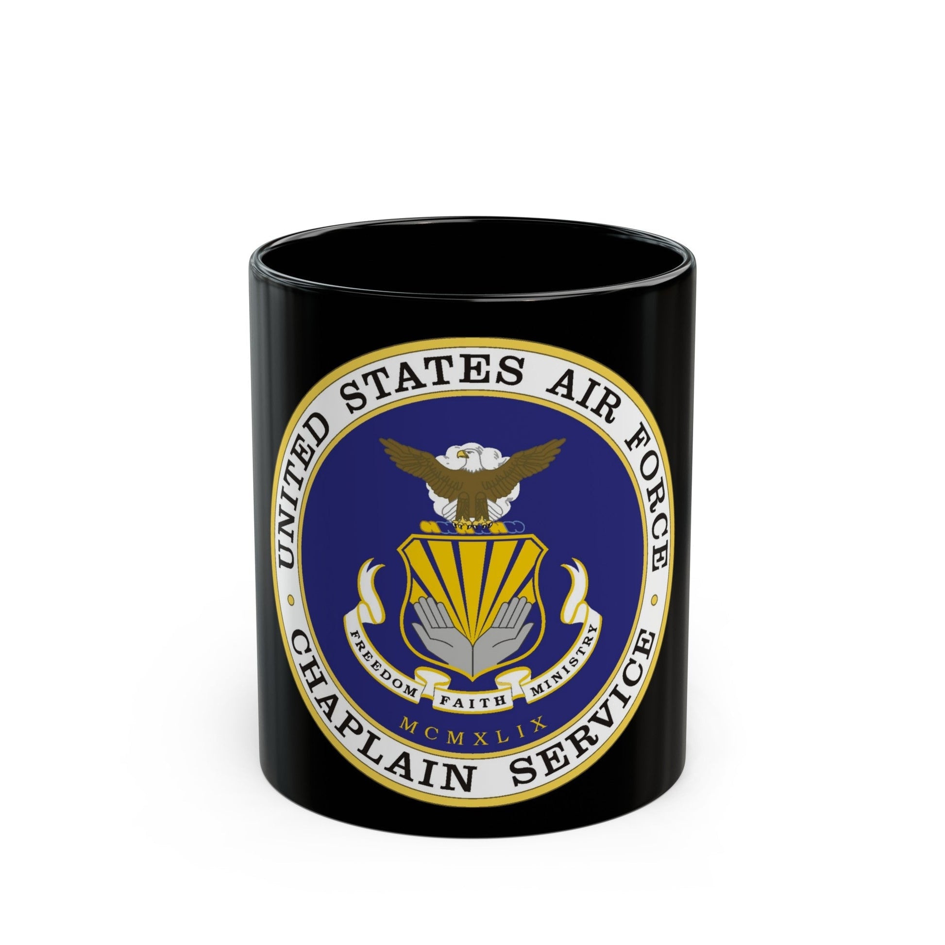 Air Force Chaplain Service (U.S. Air Force) Black Coffee Mug-11oz-The Sticker Space