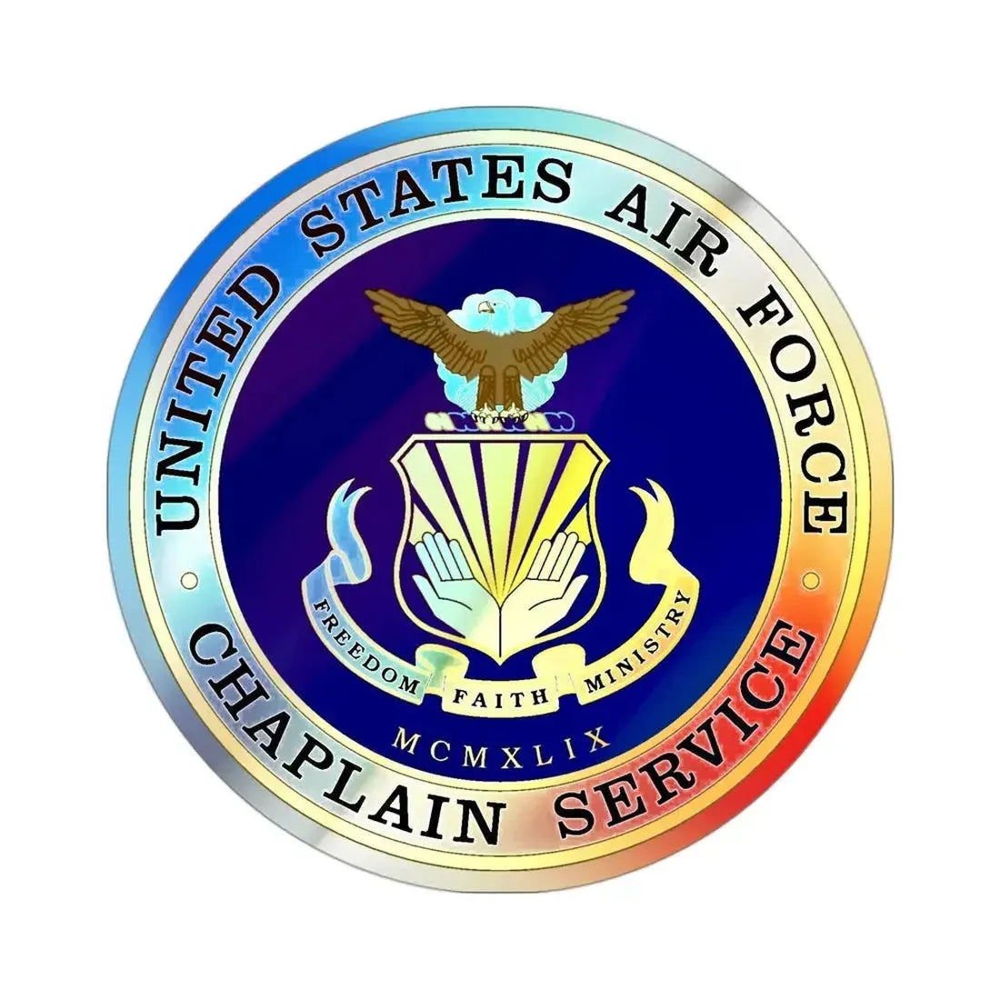 Air Force Chaplain Service (U.S. Air Force) Holographic STICKER Die-Cut Vinyl Decal - The Sticker Space