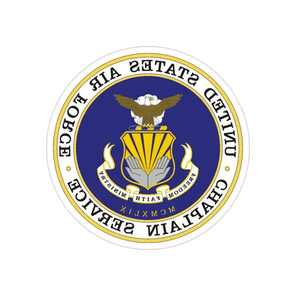 Air Force Chaplain Service (U.S. Air Force) REVERSE PRINT Transparent Die-Cut STICKER - The Sticker Space