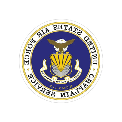 Air Force Chaplain Service (U.S. Air Force) REVERSE PRINT Transparent Die-Cut STICKER - The Sticker Space