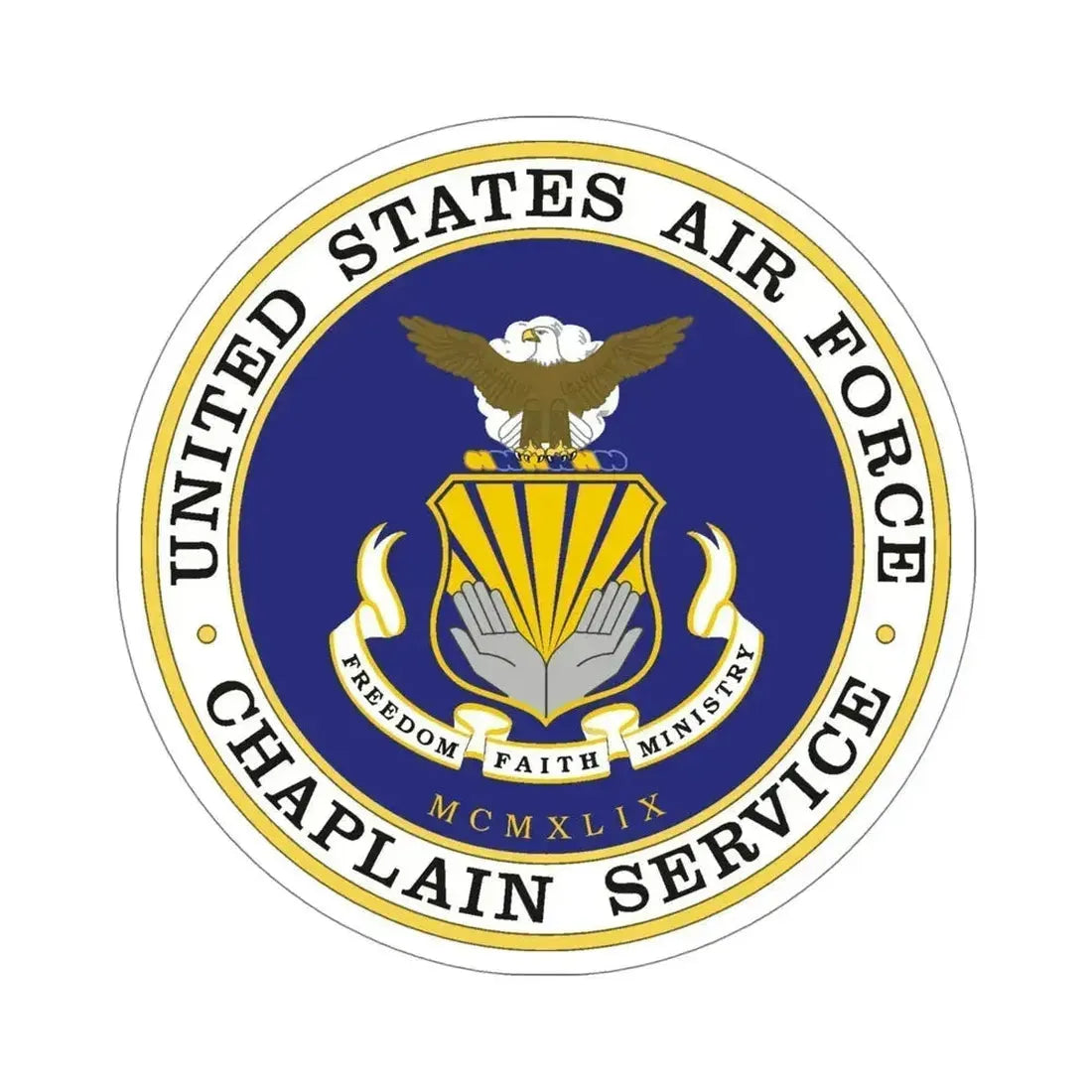 Air Force Chaplain Service (U.S. Air Force) STICKER Vinyl Die-Cut Decal 5 Inch - The Sticker Space