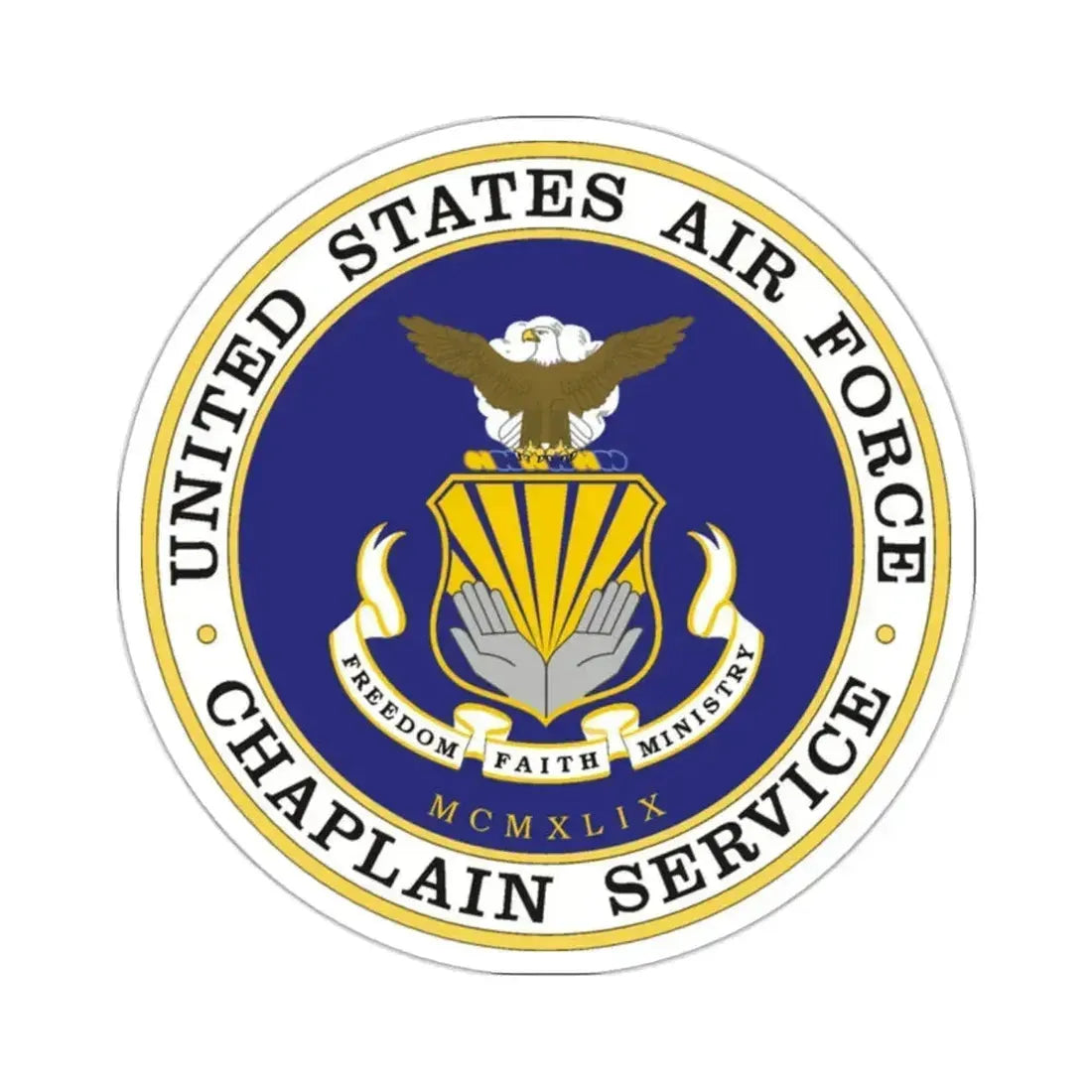 Air Force Chaplain Service (U.S. Air Force) STICKER Vinyl Kiss-Cut Decal 2 Inch White - The Sticker Space