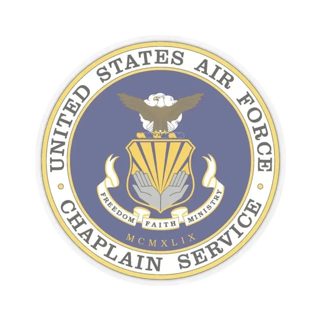 Air Force Chaplain Service (U.S. Air Force) STICKER Vinyl Kiss-Cut Decal 6 Inch Transparent - The Sticker Space