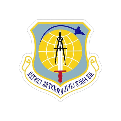 Air Force Civil Engineer Center (U.S. Air Force) REVERSE PRINT Transparent Die-Cut STICKER - The Sticker Space