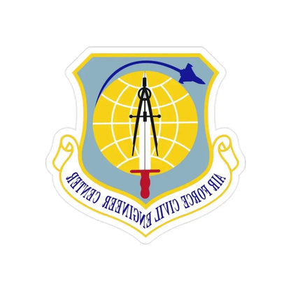 Air Force Civil Engineer Center (U.S. Air Force) REVERSE PRINT Transparent Die-Cut STICKER - The Sticker Space