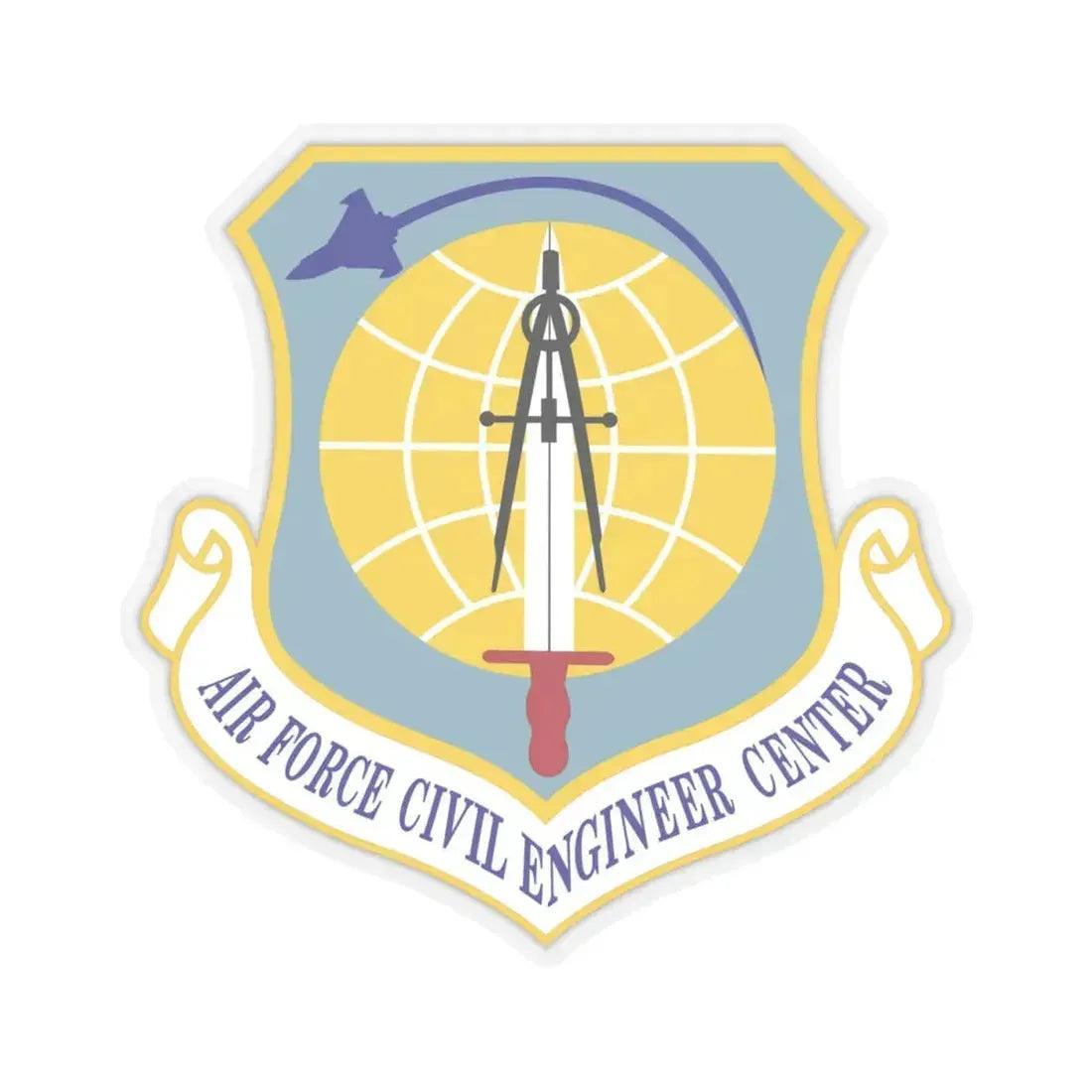 Air Force Civil Engineer Center (U.S. Air Force) STICKER Vinyl Kiss-Cut Decal 4 Inch Transparent - The Sticker Space
