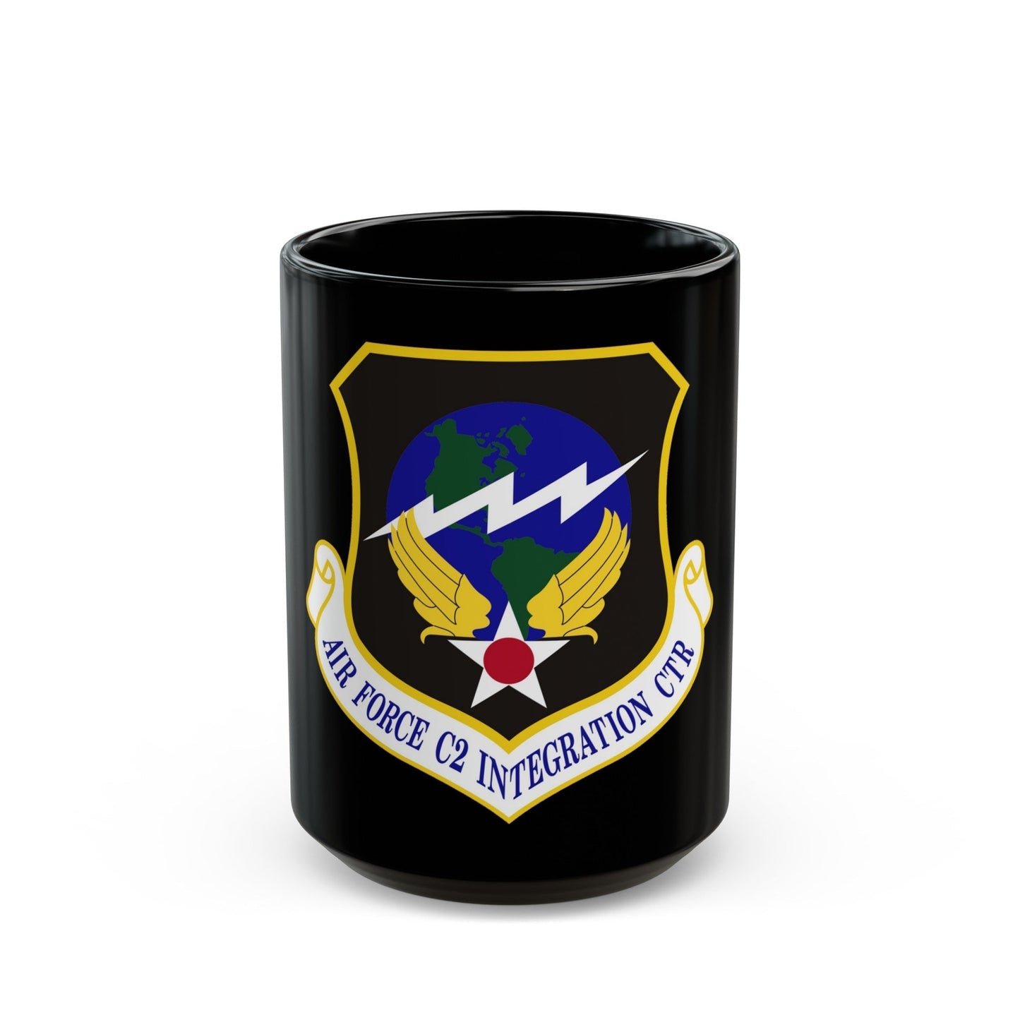 Air Force Command & Control Integration Center (U.S. Air Force) Black Coffee Mug-15oz-The Sticker Space