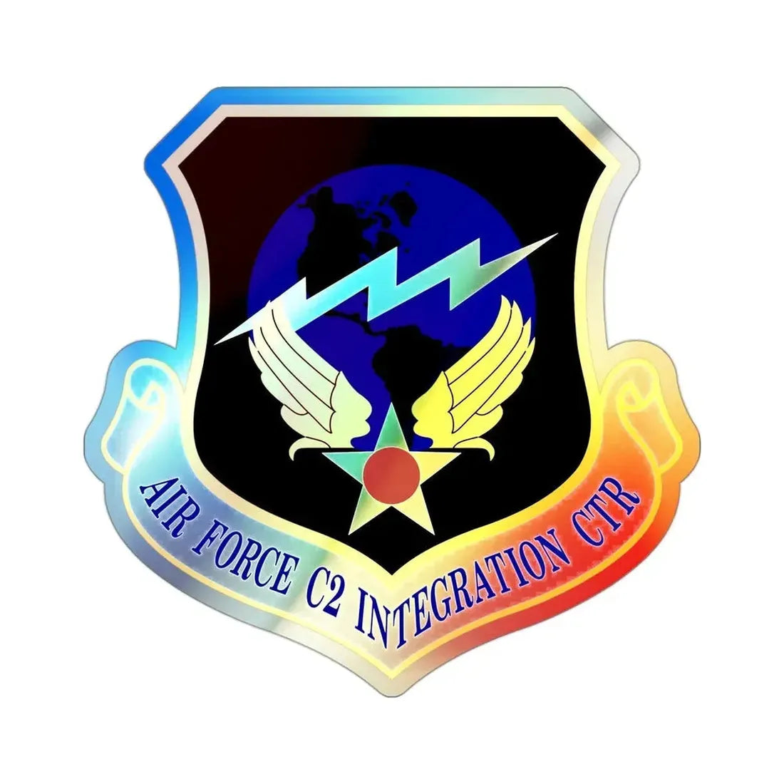 Air Force Command & Control Integration Center (U.S. Air Force) Holographic STICKER Die-Cut Vinyl Decal - The Sticker Space