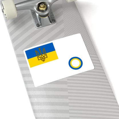Air Force Command Flag of Ukraine 1918 (Ukraine) STICKER Vinyl Kiss-Cut Decal - The Sticker Space