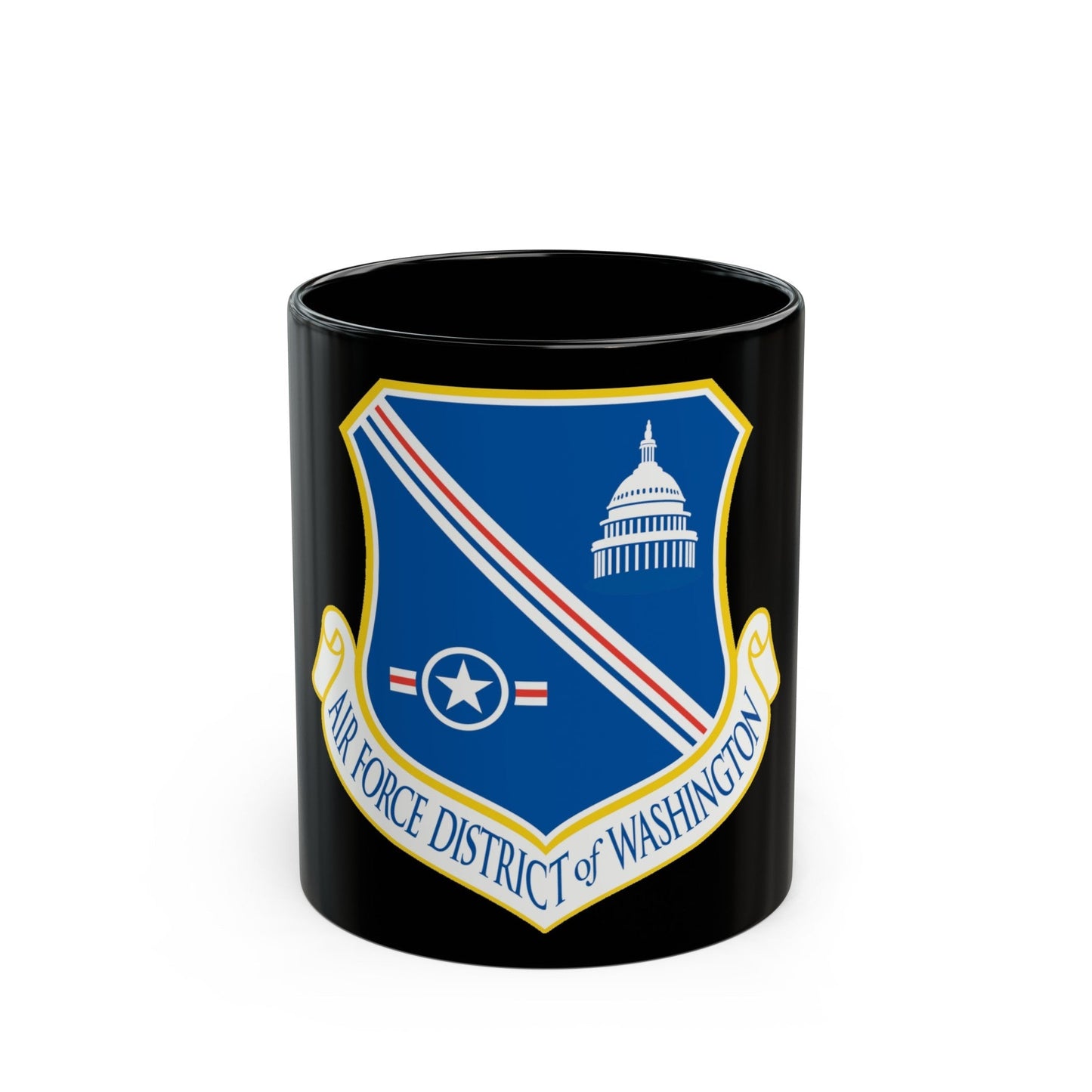 Air Force District of Washington (U.S. Air Force) Black Coffee Mug-11oz-The Sticker Space