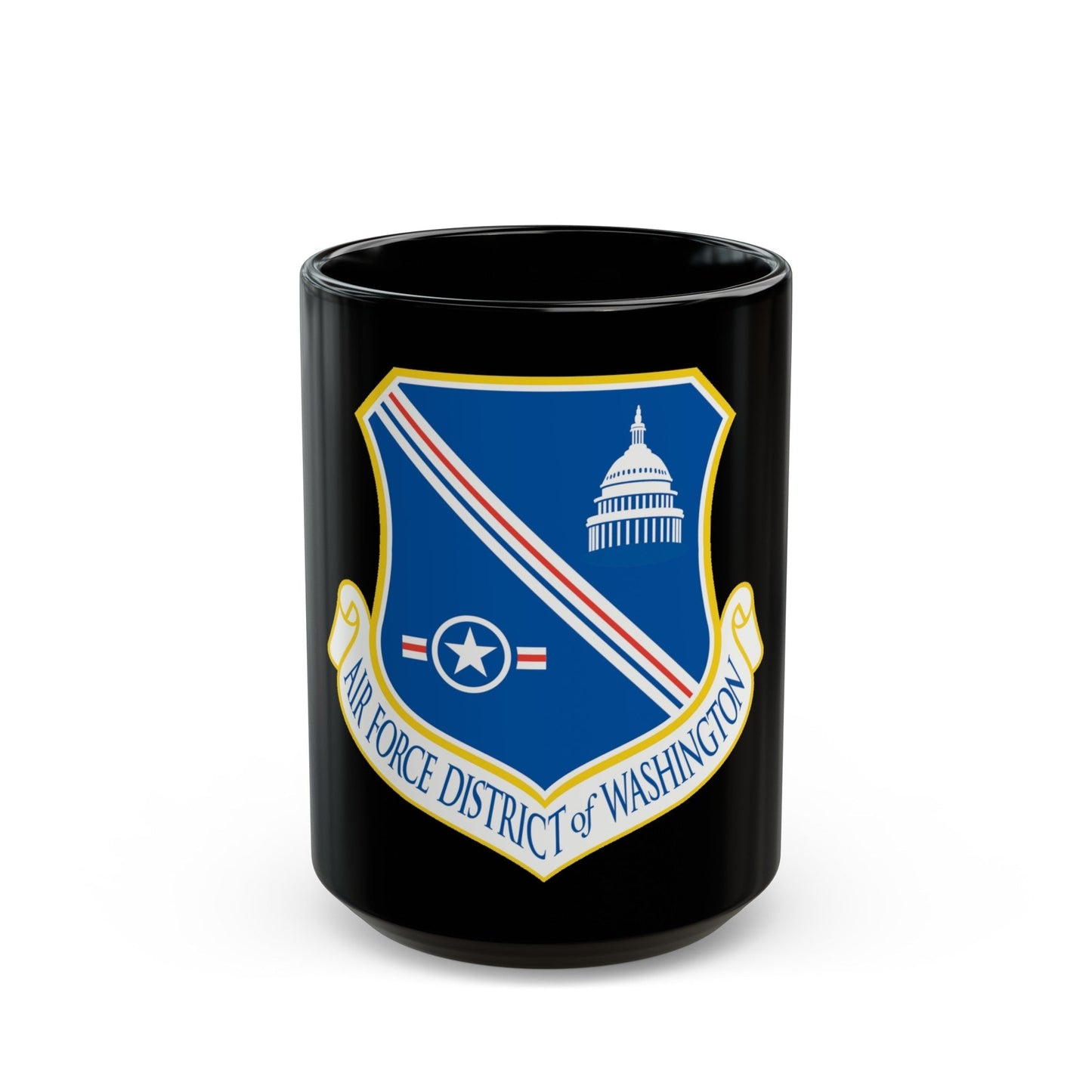 Air Force District of Washington (U.S. Air Force) Black Coffee Mug-15oz-The Sticker Space