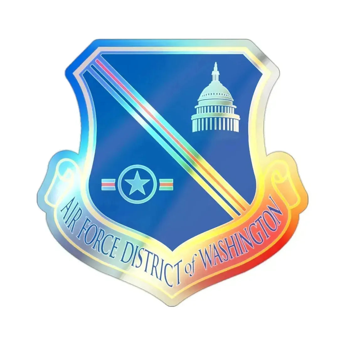 Air Force District of Washington (U.S. Air Force) Holographic STICKER Die-Cut Vinyl Decal 2 Inch Holographic - The Sticker Space