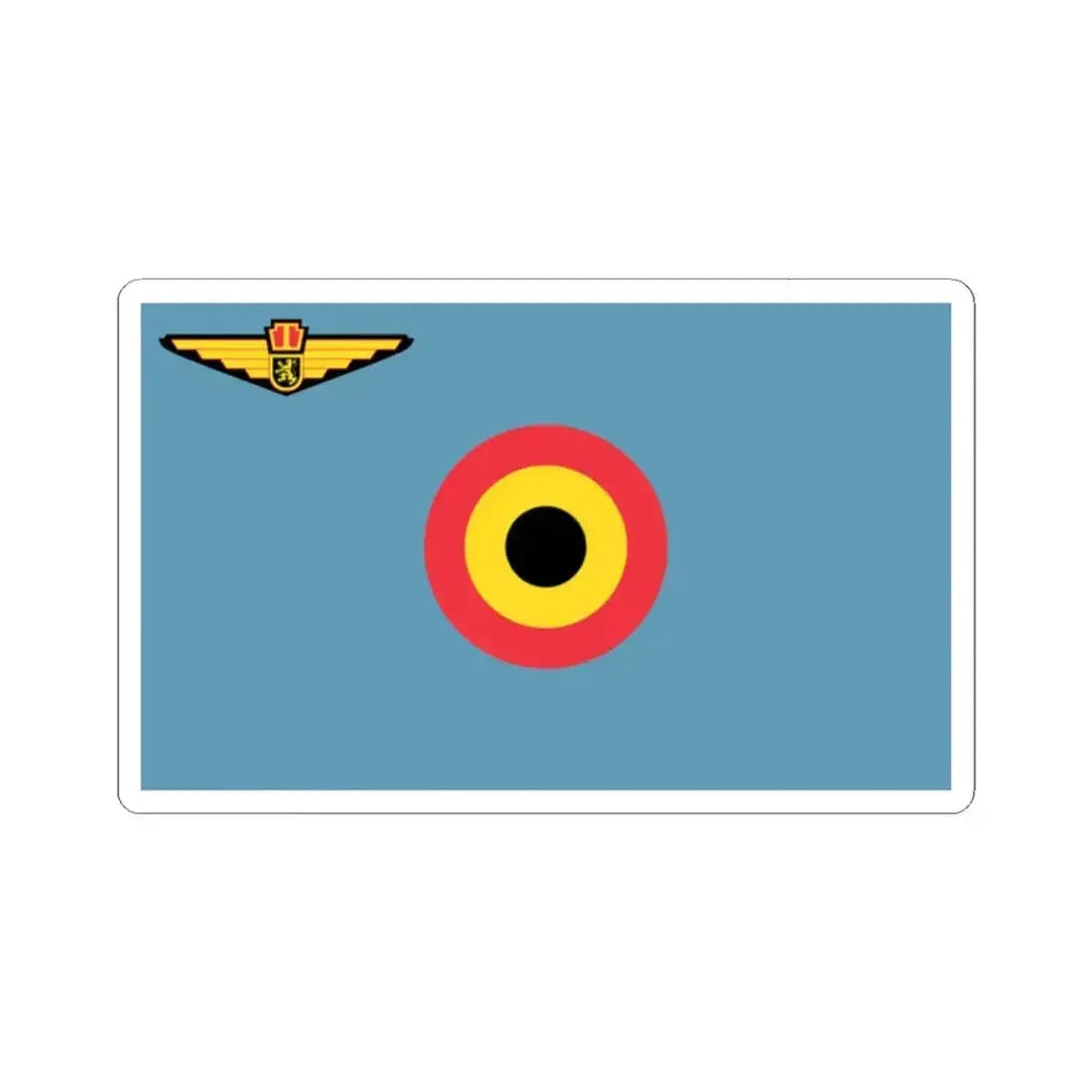Air Force Ensign of Belgium (Belgium) STICKER Vinyl Kiss-Cut Decal 2 Inch White - The Sticker Space