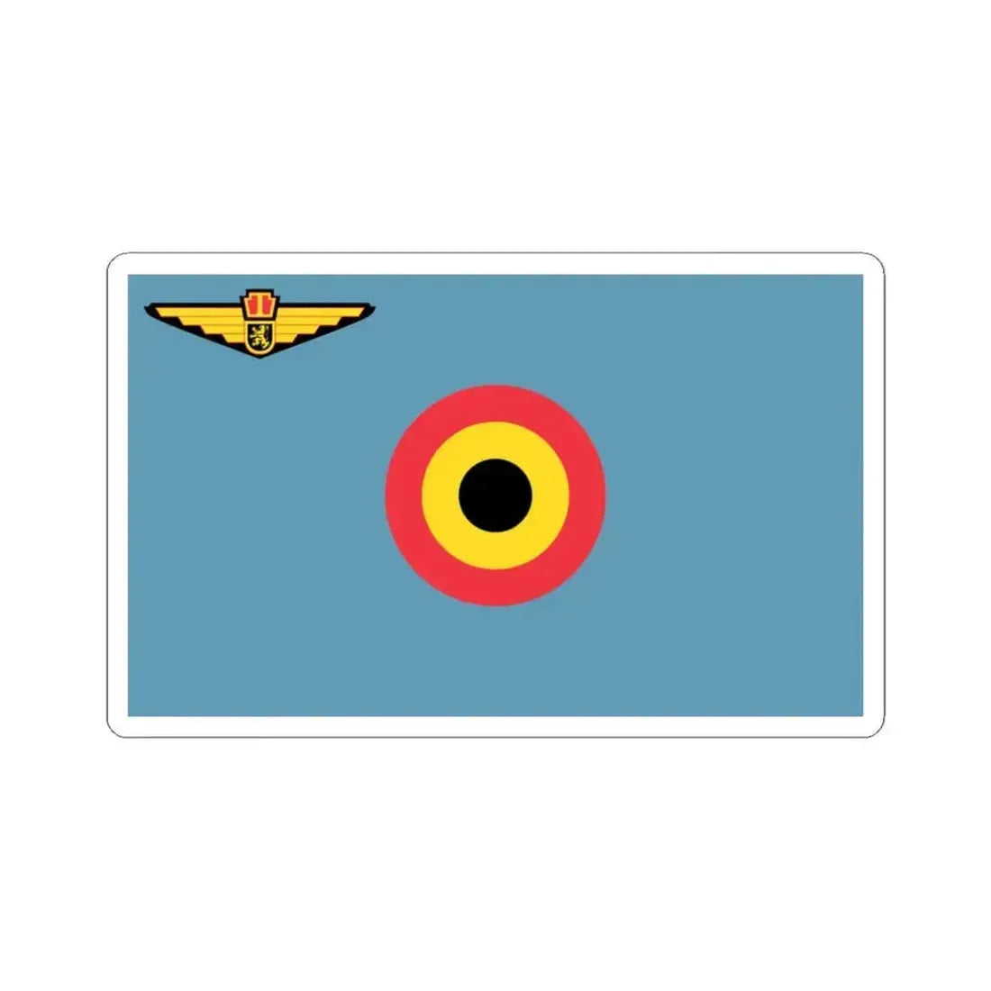 Air Force Ensign of Belgium (Belgium) STICKER Vinyl Kiss-Cut Decal 3 Inch White - The Sticker Space
