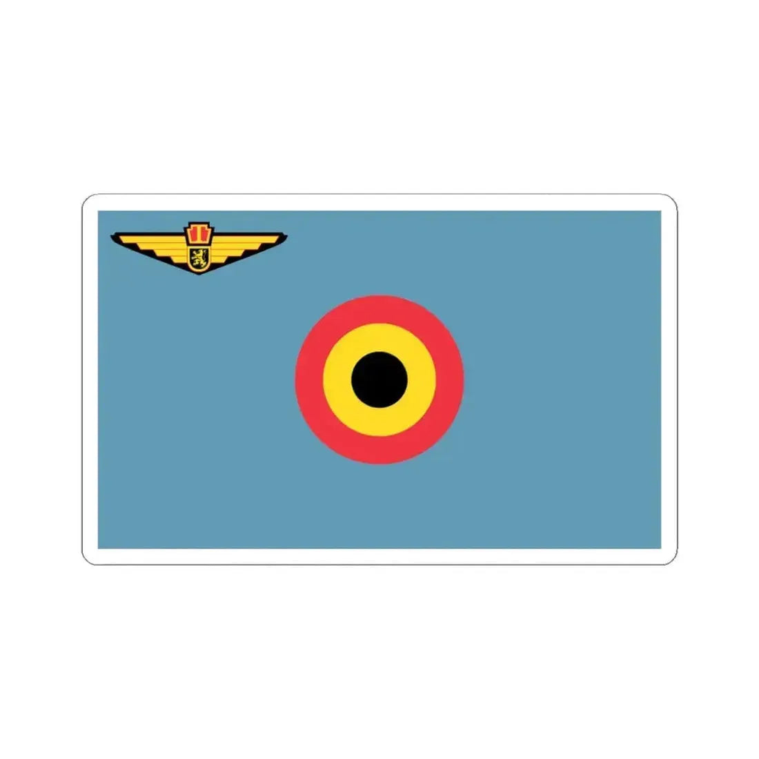 Air Force Ensign of Belgium (Belgium) STICKER Vinyl Kiss-Cut Decal 4 Inch White - The Sticker Space