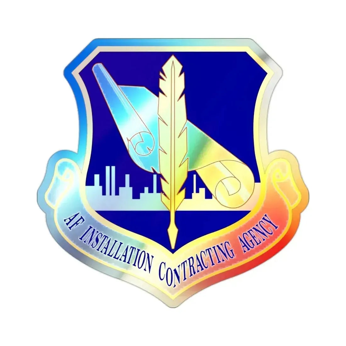 Air Force Installation Contracting Agency (U.S. Air Force) Holographic STICKER Die-Cut Vinyl Decal - The Sticker Space