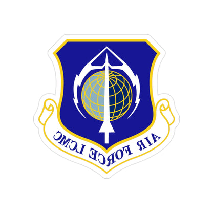 Air Force Life Cycle Management Center (U.S. Air Force) REVERSE PRINT Transparent STICKER-2" × 2"-The Sticker Space