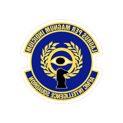 Air Force Materiel Command Intelligence Squadron (U.S. Air Force) REVERSE PRINT Transparent STICKER-2" × 2"-The Sticker Space